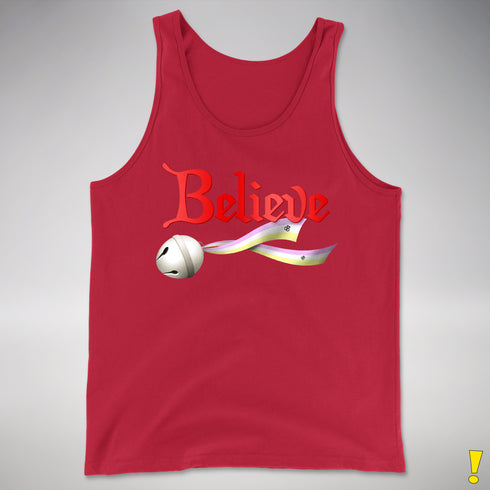 Believe Twink Pride Flag Jingle Bell Premium Tank Top - Red